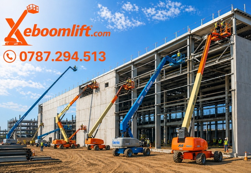 Xe Boom Lift Là Gì? Phân Loại & Ứng Dụng Trong Công Trình Thực Tế