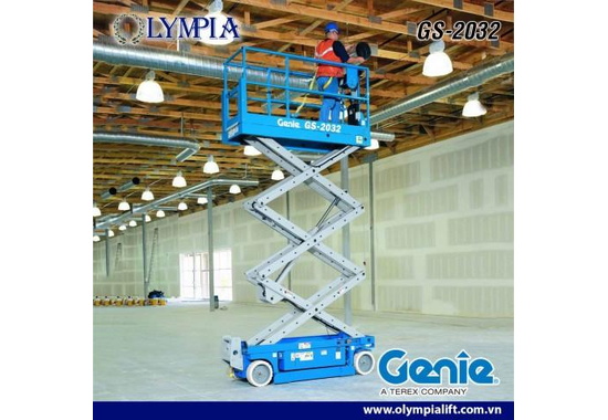 Xe Nâng Người Genie GS-2032-Chiều cao làm việc 8.1m,Tải nâng 363 kg