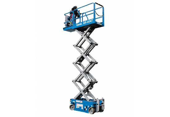 Xe Nâng Người Genie GS-4047 – Xe Cắt Kéo Điện 13.7m, Tải Nâng 350kg