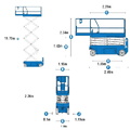 Xe Nâng Người Genie GS-4047 – Xe Cắt Kéo Điện 13.7m, Tải Nâng 350kg