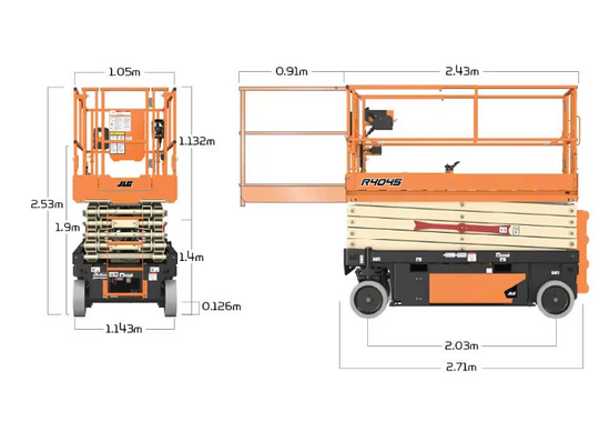 Xe Nâng Người JLG 4045R – Xe Cắt Kéo Điện 13.96m, Tải Nâng 350kg