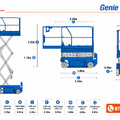 Xe Nâng Người Genie GS-2632 – Xe Cắt Kéo Điện 7.92m, Tải Nâng 227kg