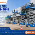 Xe Nâng Người Genie GS-4047 – Xe Cắt Kéo Điện 13.7m, Tải Nâng 350kg
