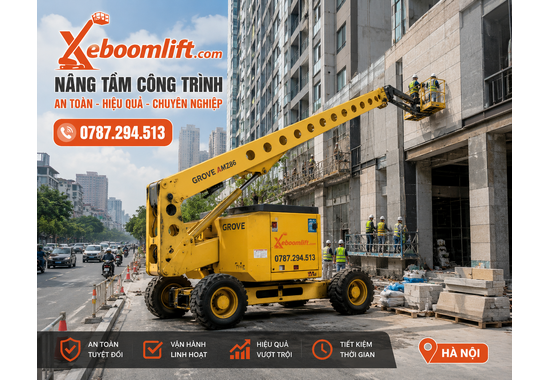 Xe nâng người Boom Lift Grove AMZ86 – Làm việc trên cao an toàn & hiệu quả