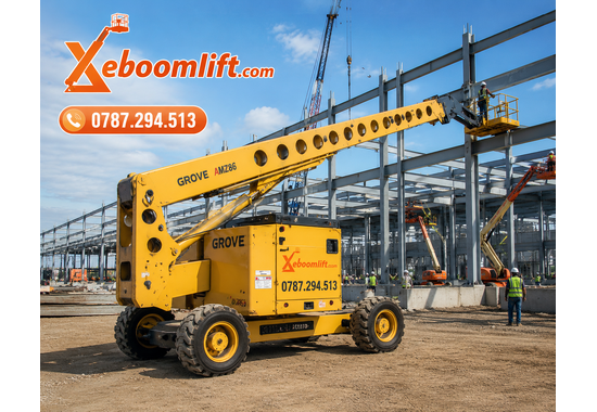 Xe nâng người Boom Lift Grove AMZ86 – Làm việc trên cao an toàn & hiệu quả